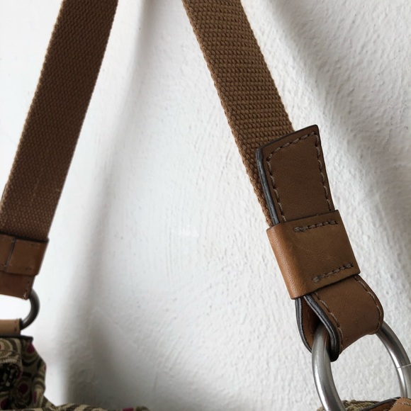 Fossil Floral Canvas Hobo Shoulder Bag - Picture 6 of 12